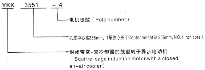 YKK系列(H355-1000)高压赣州三相异步电机西安泰富西玛电机型号说明